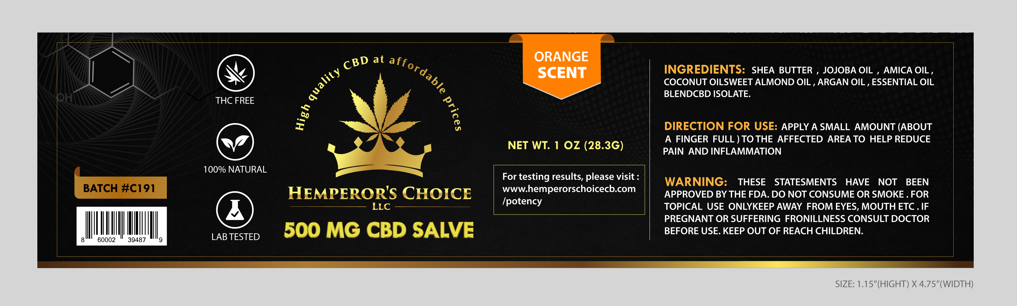 Label Design by Min2 for Hemperor’s Choice Llc | Design #23348533