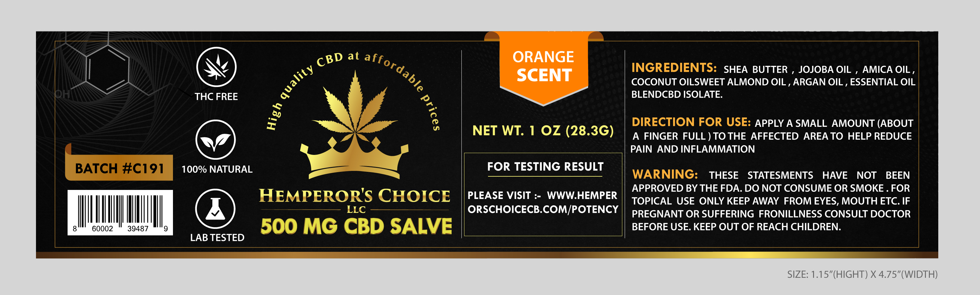 Label Design by Min2 for Hemperor’s Choice Llc | Design #23349127