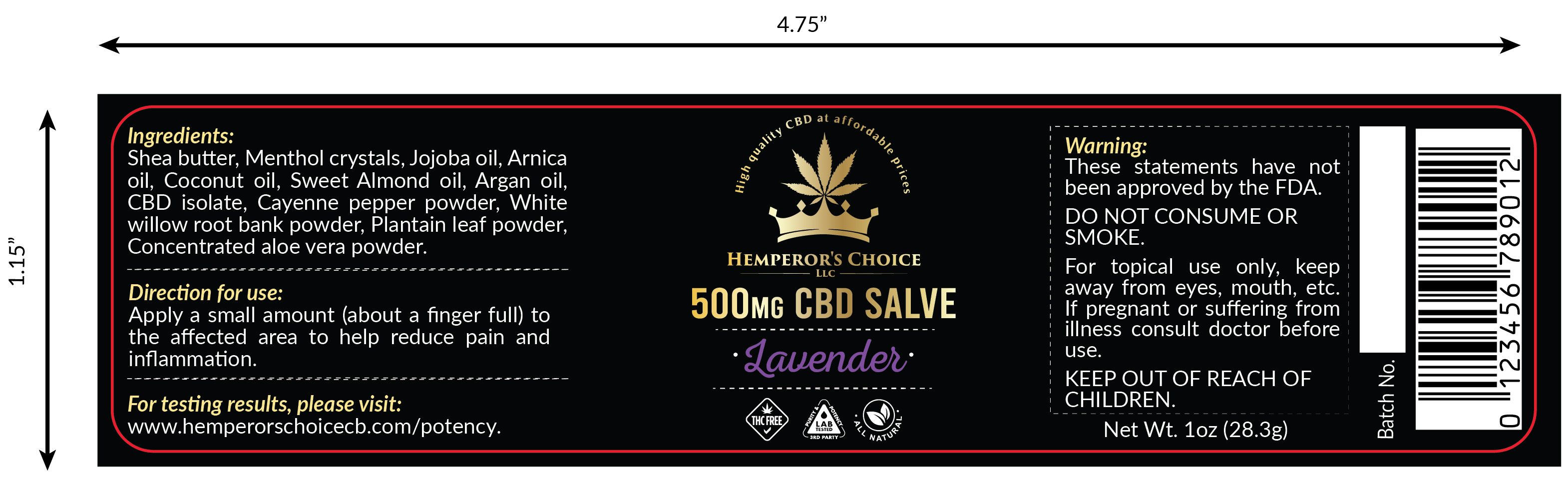Label Design by Krasimira Georgieva for Hemperor’s Choice Llc | Design #23347607