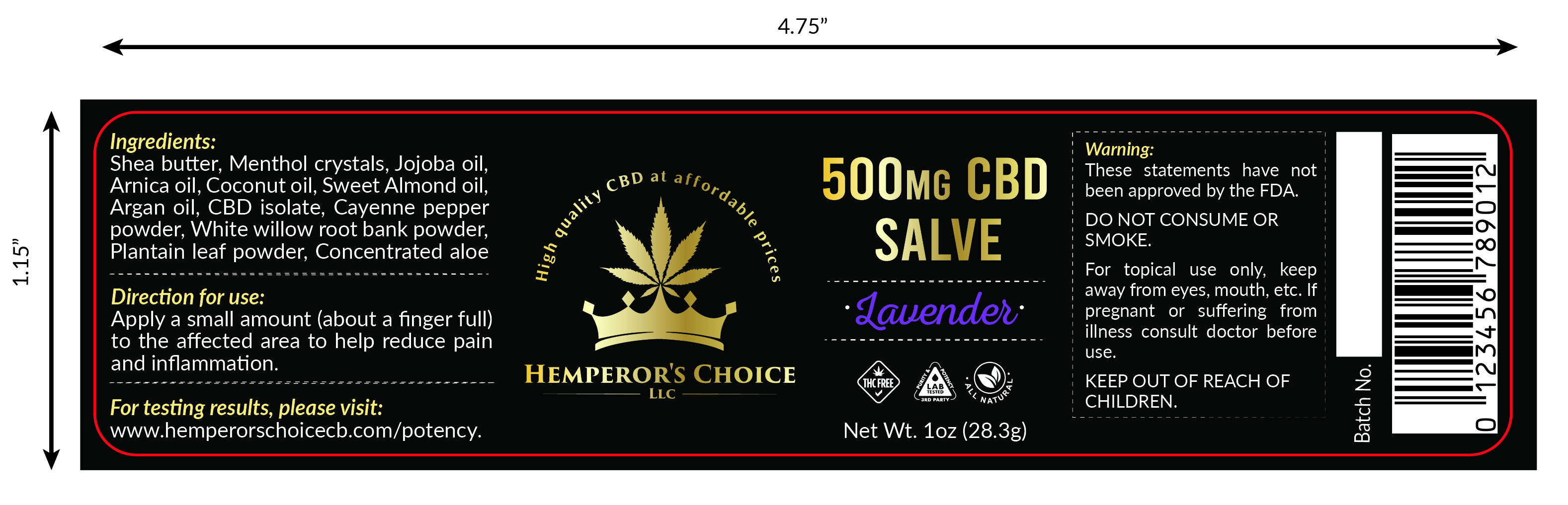 Label Design by Krasimira Georgieva for Hemperor’s Choice Llc | Design #23347710