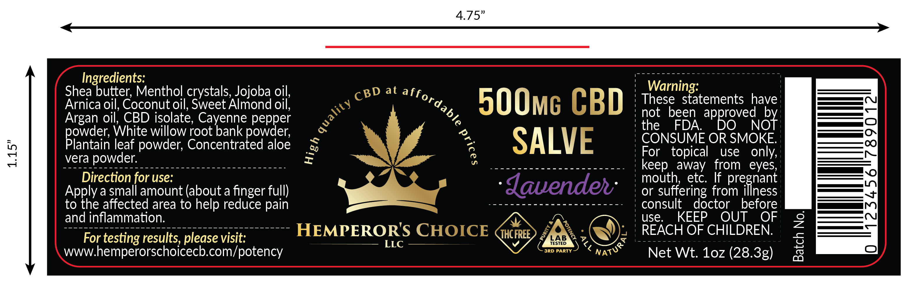 Label Design by Krasimira Georgieva for Hemperor’s Choice Llc | Design #23348849