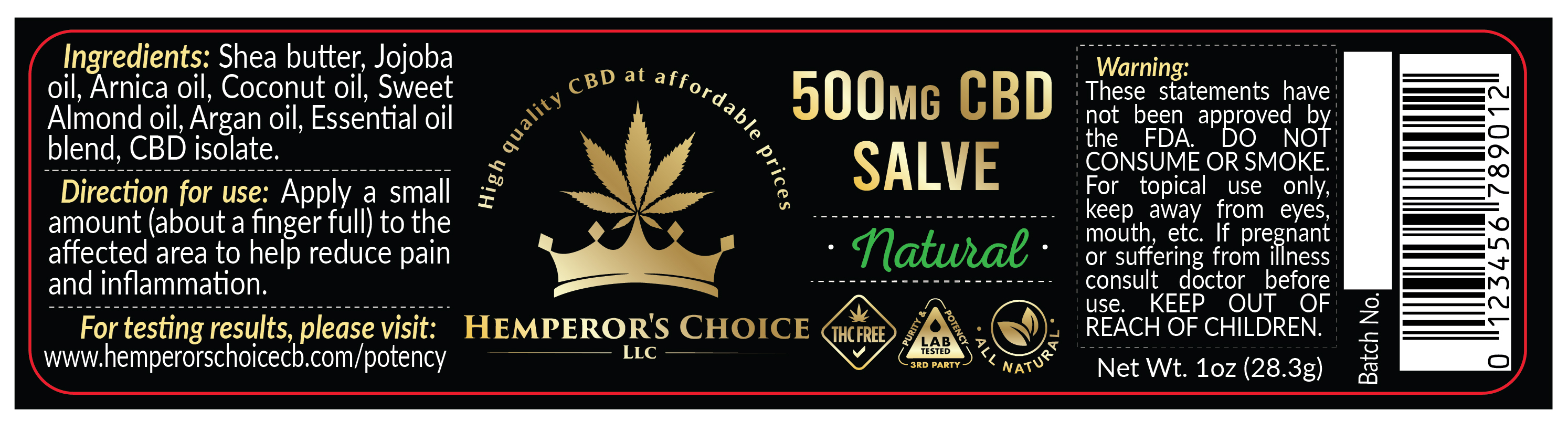 Label Design by Krasimira Georgieva for Hemperor’s Choice Llc | Design #23349059