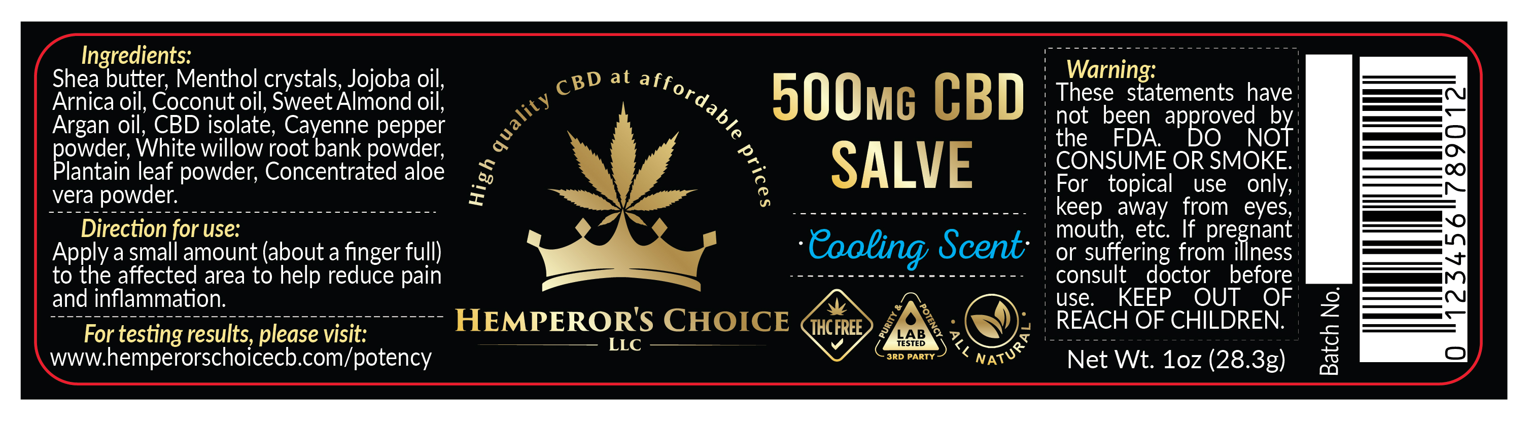 Label Design by Krasimira Georgieva for Hemperor’s Choice Llc | Design #23349061