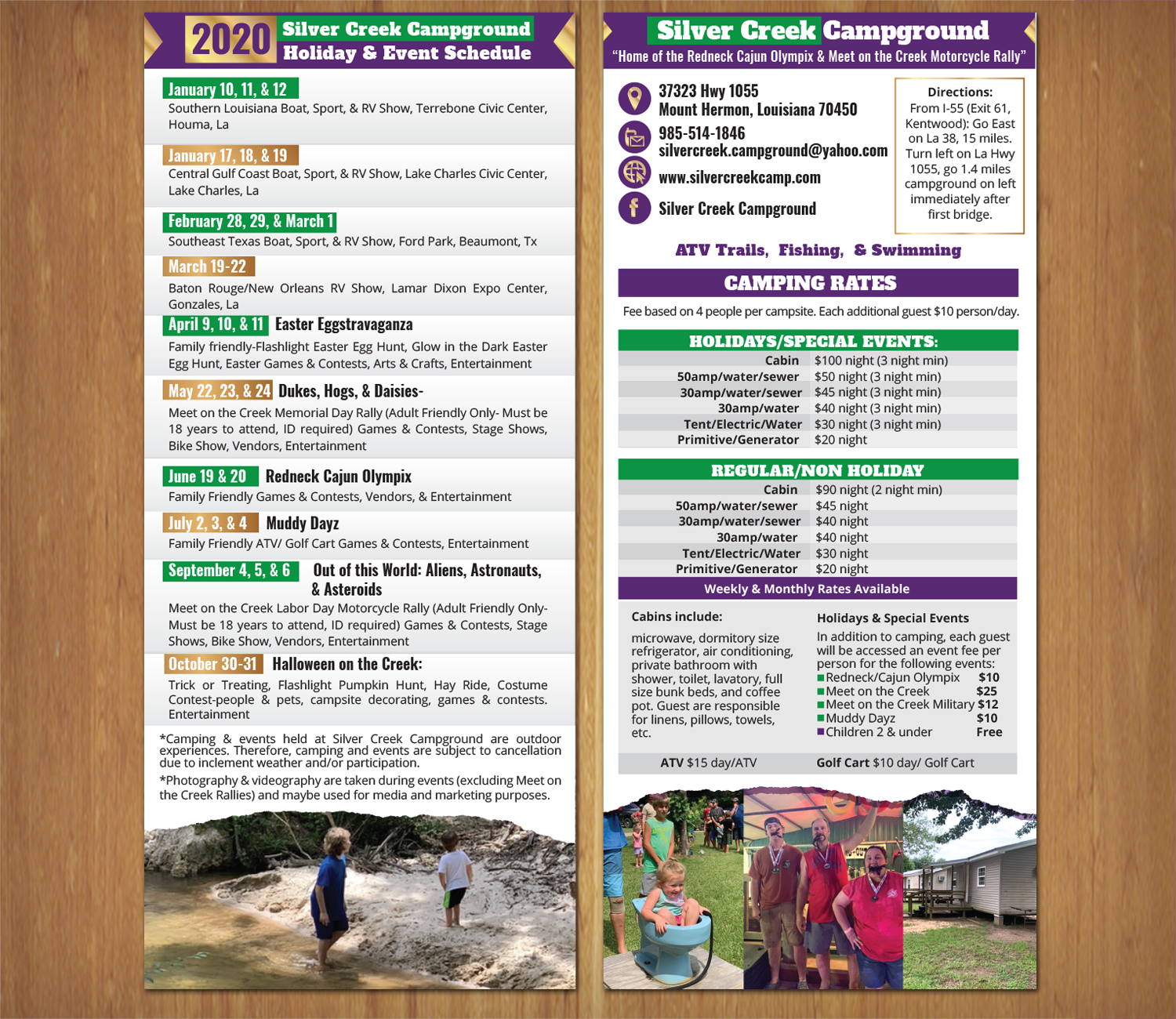 Flyer Design by MNM for Silver Creek Campground | Design #23344060