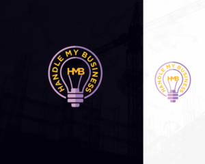 Handle My Business text around light bulb  | Logo Design by Djamdesign
