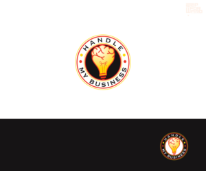 Handle My Business text around light bulb  | Logo Design by step forward 2