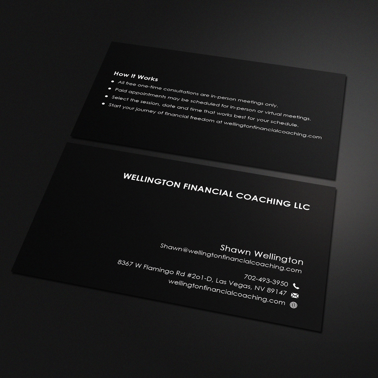 Diseño de Tarjeta de Presentación por Sandaruwan para Wellington Financial Coaching LLC | Diseño #23348625