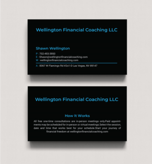 Wellington Financial Coaching LLC - Needed clean black business card | Design de Carte de Visite par R.design
