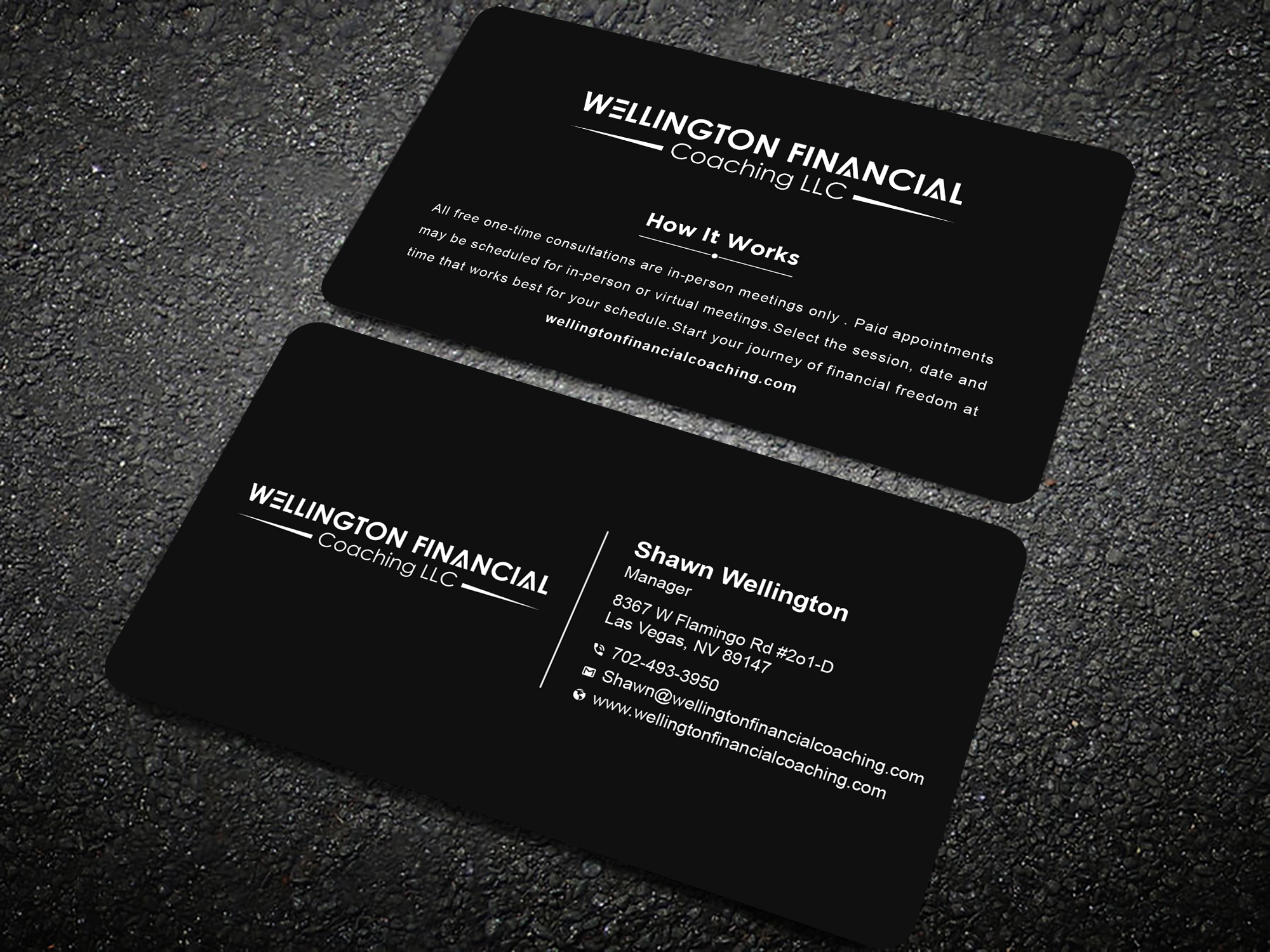 Visitenkarten-Design von Uttom 2 für Wellington Financial Coaching LLC | Design #23348559