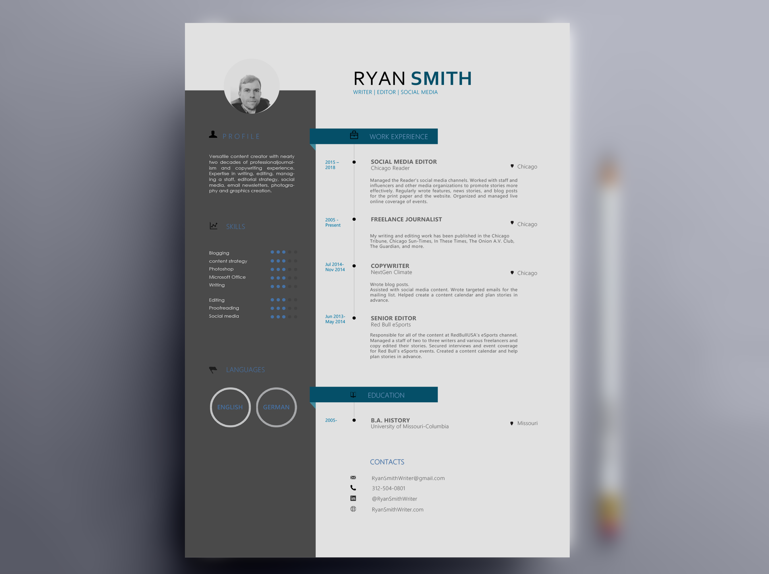 Resume Design by nafizrahat for this project | Design #23365917
