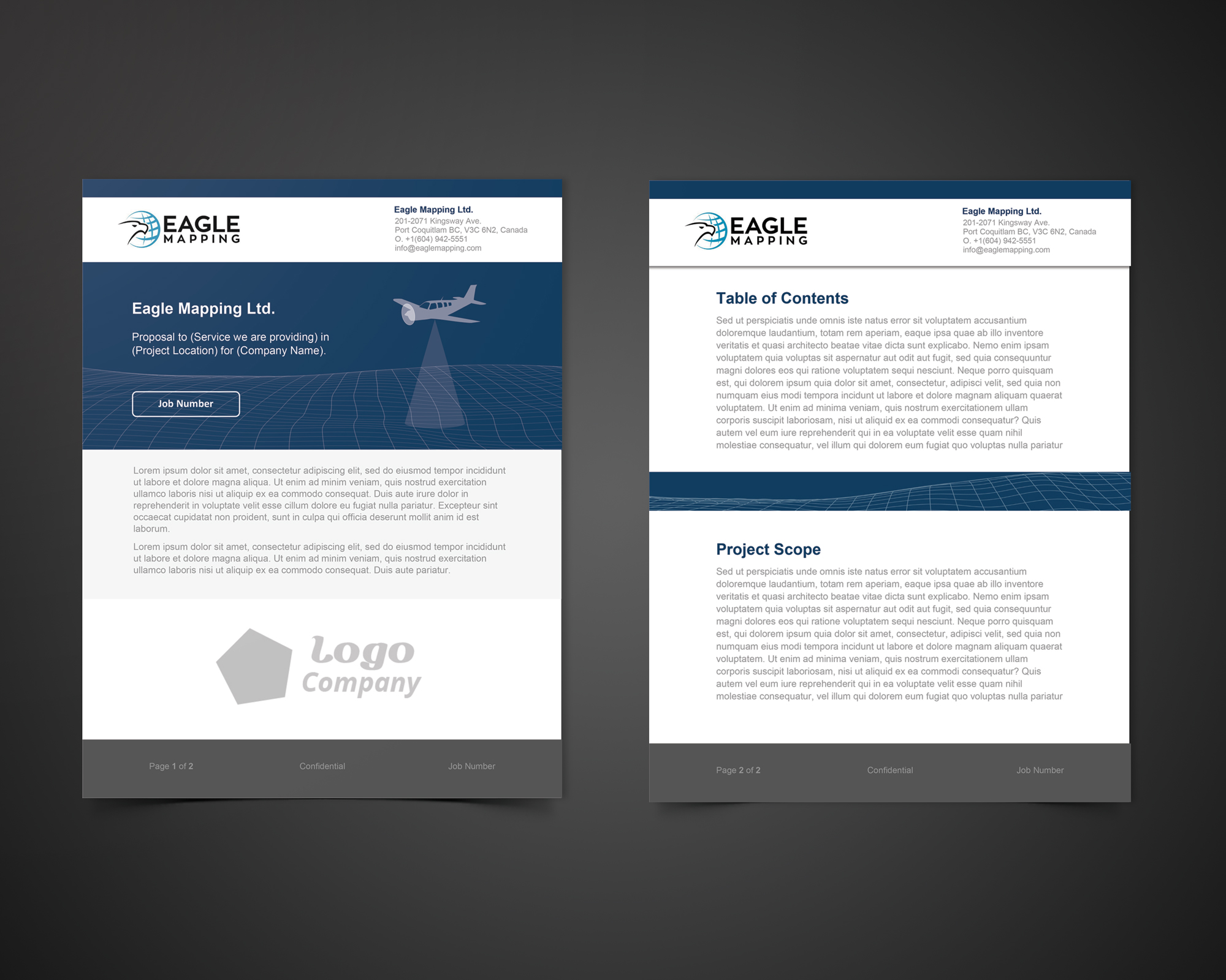 Design de Modèle Word par Nightmist pour Eagle Mapping Ltd. | Design #23359926