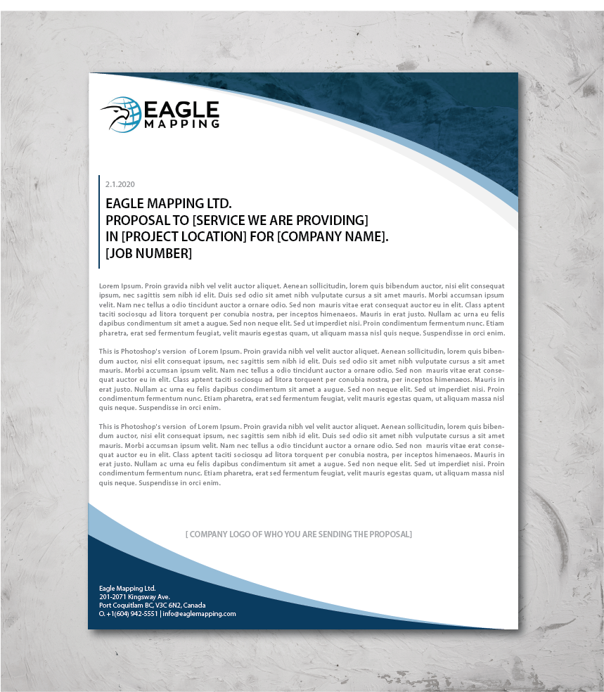 Diseño de Plantilla de Word por alex989 para Eagle Mapping Ltd. | Diseño #23363212