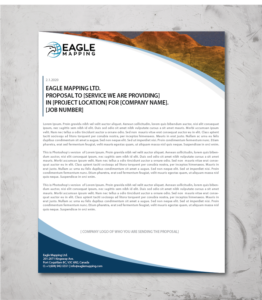 Word Template Design by alex989 for Eagle Mapping Ltd. | Design #23363224