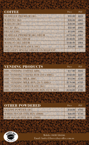 Katalog-Design von Sheingart für Hervey Bay Coffee | Design: #23378533
