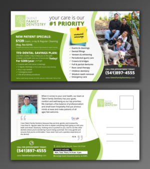 Postcard for dental office | Diseño de Flyer por ecorokerz