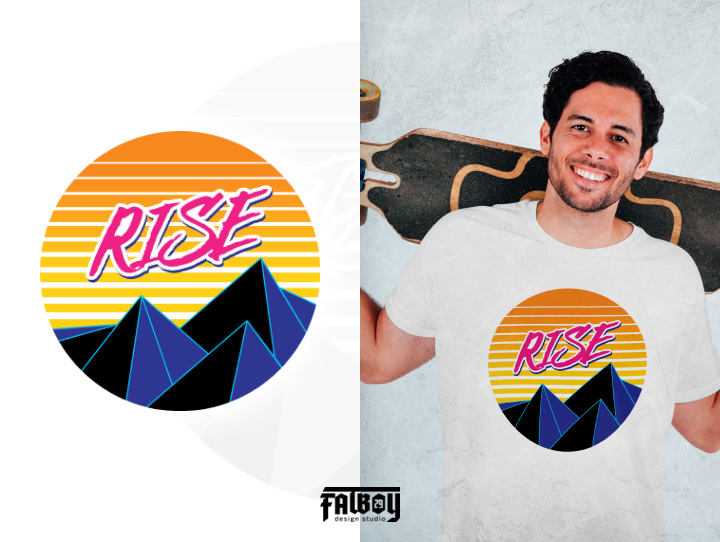 T-shirt Design by Fatboy Graphic for Rise Volleyball Club | Design #23361745