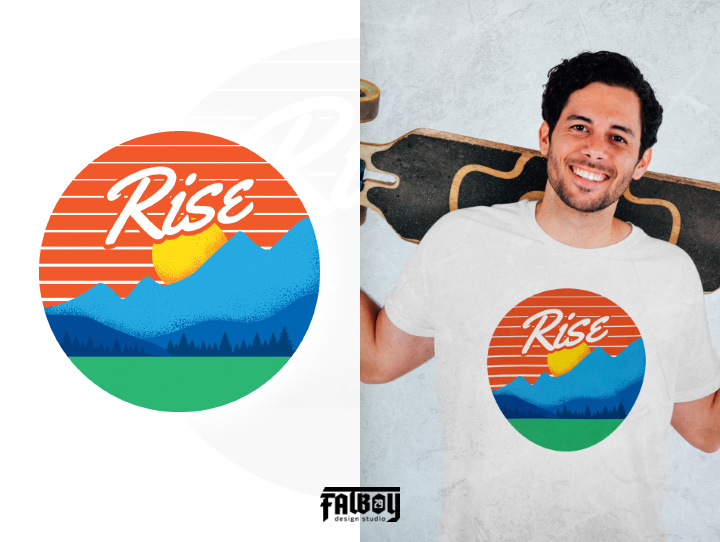 T-shirt Design by Fatboy Graphic for Rise Volleyball Club | Design #23361756
