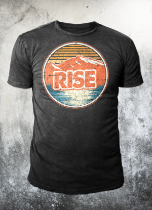 T-shirt Design by badpixelarts for Rise Volleyball Club | Design #23401472