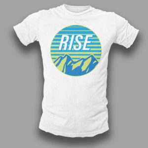 Rise hills and stripes circle logo | T-shirt Design by EzaiLX