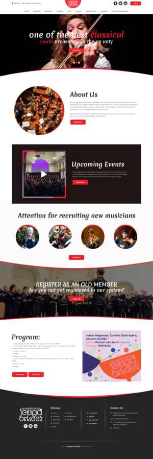 Website for Youth Orchestra to sell tickets and attract young musicians | Diseño Web por sai.designer87