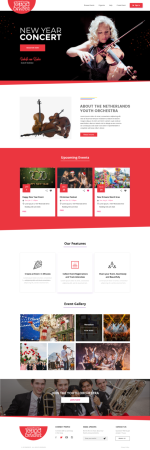 Website for Youth Orchestra to sell tickets and attract young musicians | Diseño Web por lemosys infotech