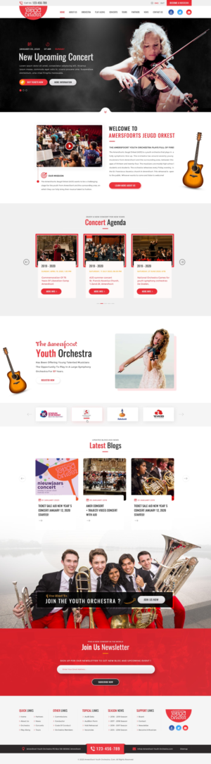 Website for Youth Orchestra to sell tickets and attract young musicians | Diseño Web por Reimagine