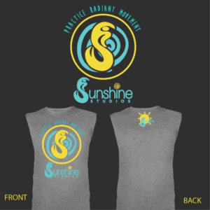 Yoga and movement teacher for adults and children. The name is "Sunshine Studios." The ... | Diseño de Camiseta por 75-R-P-Z