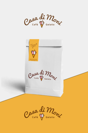 name: Casa di Moni and slogan: Café & Gelato | Logo-Design von GBDESIGN