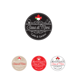 name: Casa di Moni and slogan: Café & Gelato | Logo Design by Samantha Ward Design
