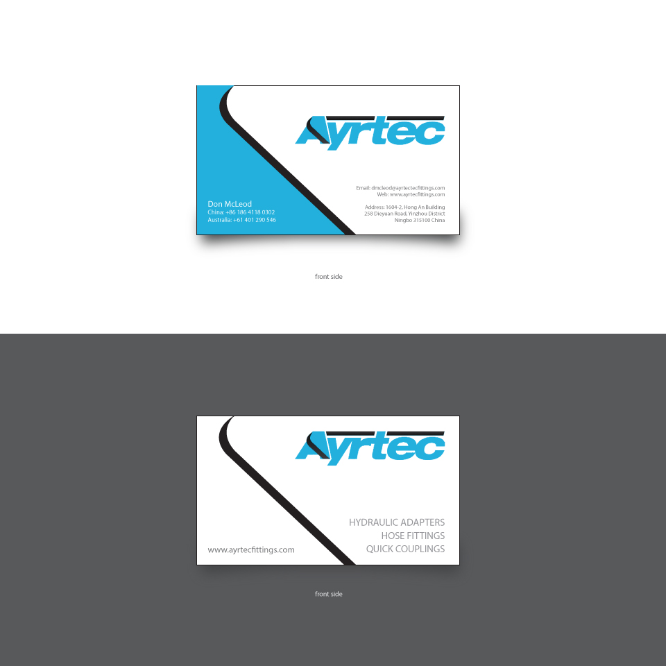Business Card Design by sumanbanikbd2014 for Ayrtec Pty Ltd | Design #23358660