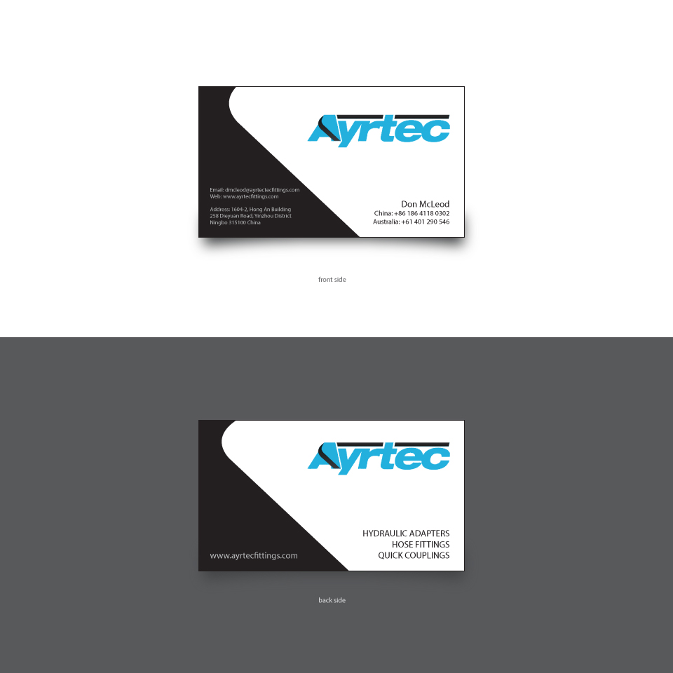 Business Card Design by sumanbanikbd2014 for Ayrtec Pty Ltd | Design #23358675