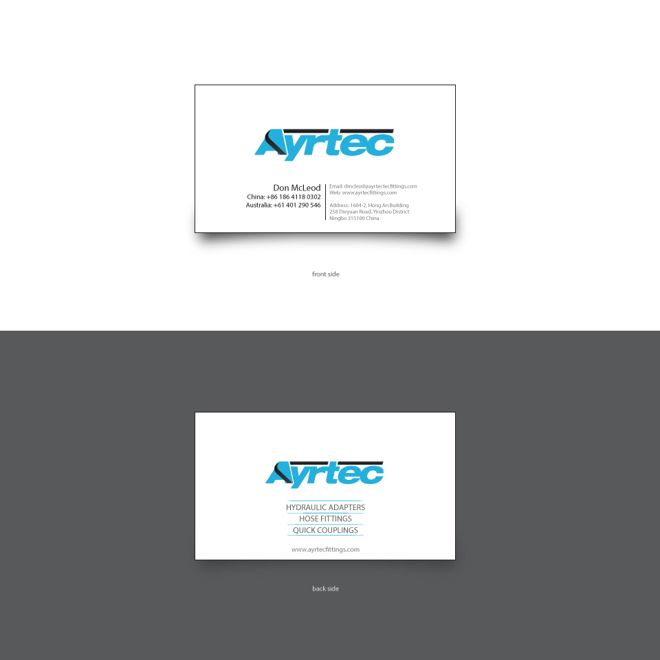 Business Card Design by sumanbanikbd2014 for Ayrtec Pty Ltd | Design #23358771