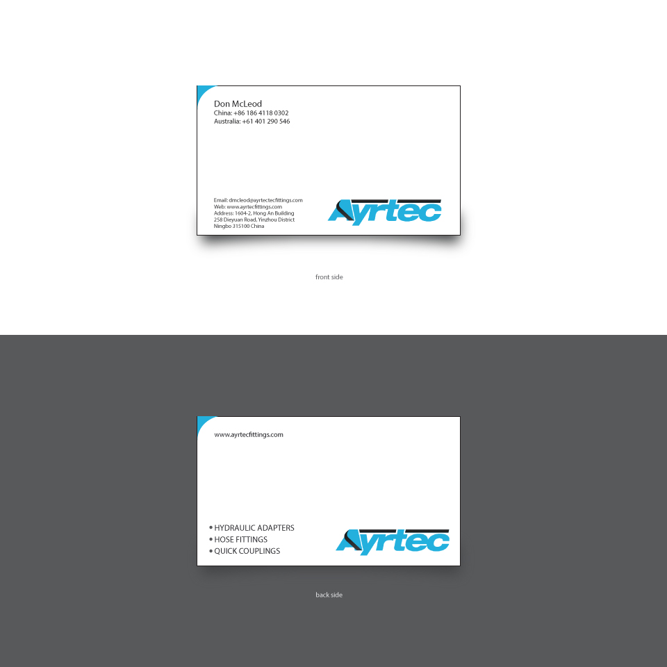 Business Card Design by sumanbanikbd2014 for Ayrtec Pty Ltd | Design #23365729