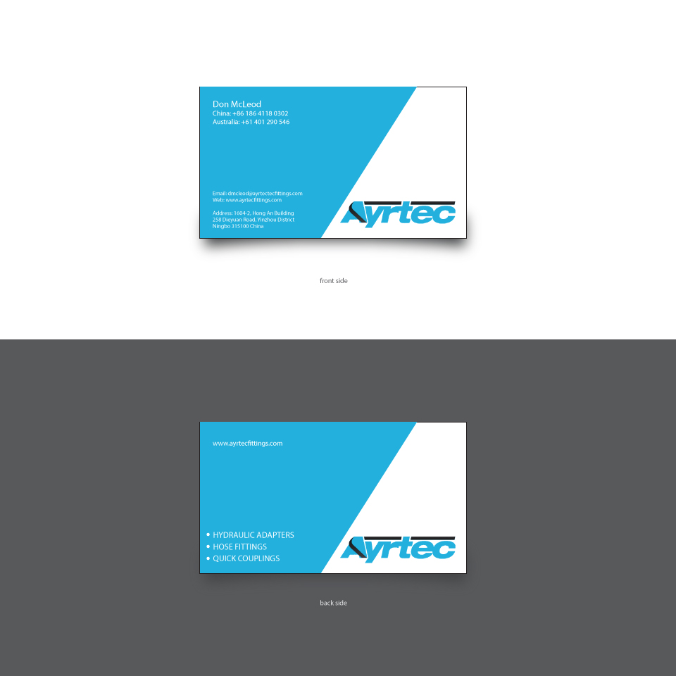 Business Card Design by sumanbanikbd2014 for Ayrtec Pty Ltd | Design #23365737