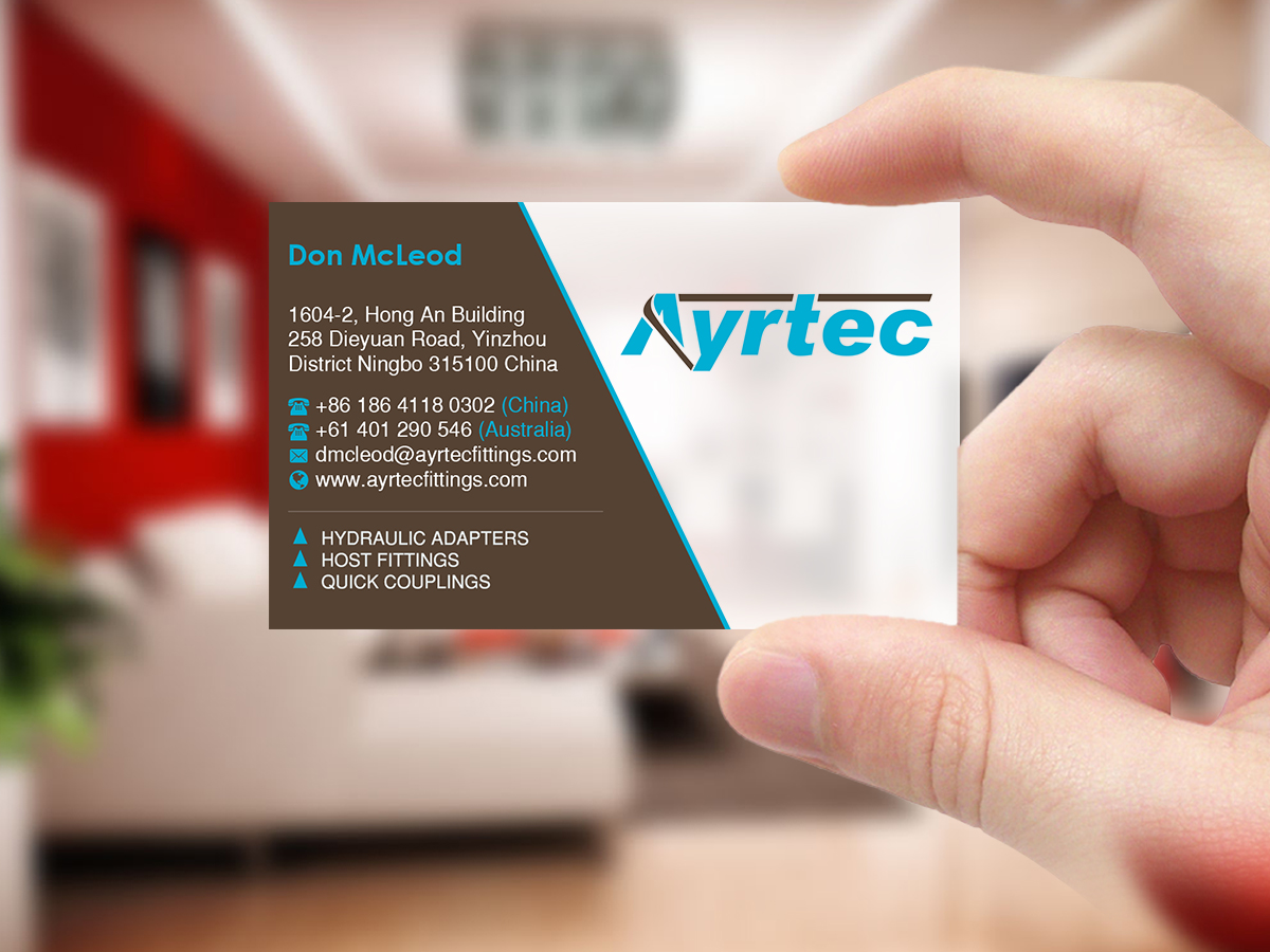 Business Card Design by Creations Box 2015 for Ayrtec Pty Ltd | Design #23367315