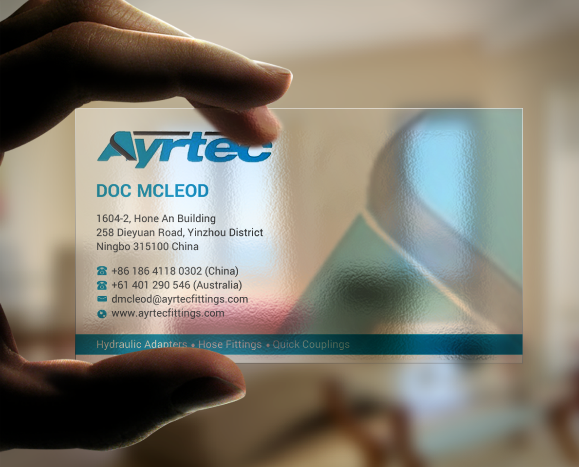 Diseño de Tarjeta de Presentación por Brand aid para Ayrtec Pty Ltd | Diseño #23368901