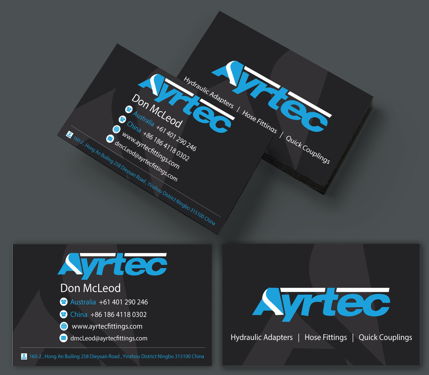 Business Card Design by CreativeFeather for Ayrtec Pty Ltd | Design #23392531