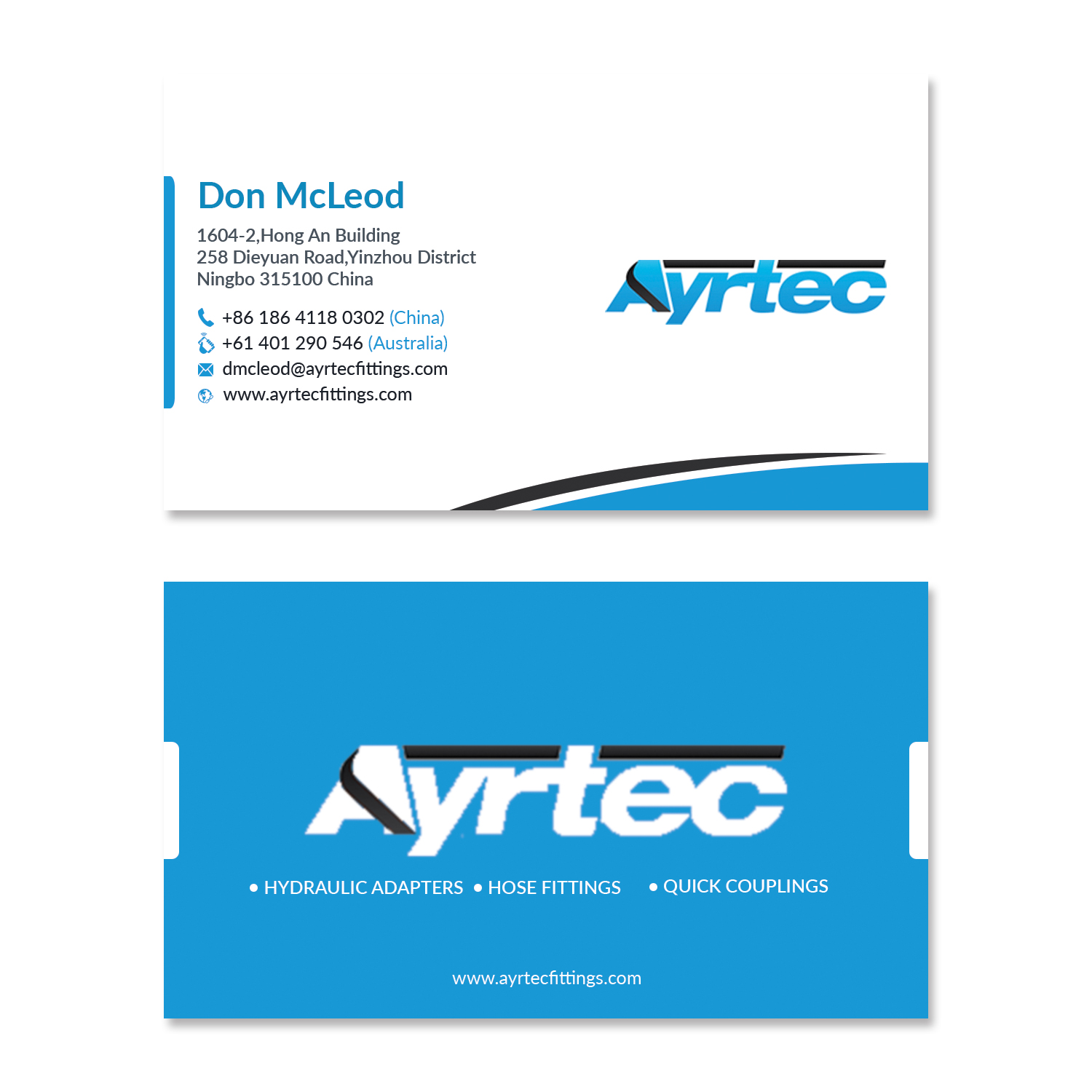 Business Card Design by KamrunRumy for Ayrtec Pty Ltd | Design #23358067