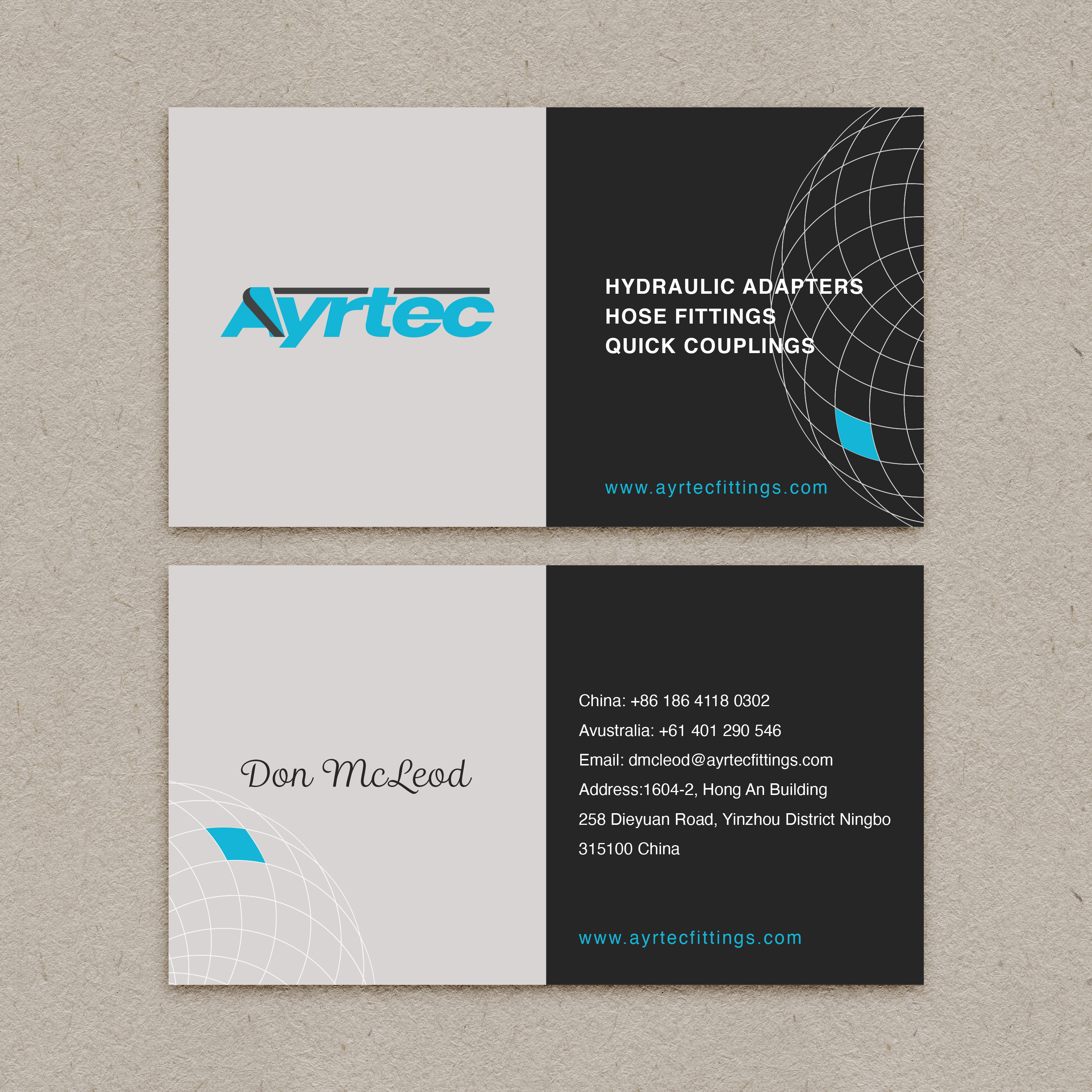 Business Card Design by sinem akca69 for Ayrtec Pty Ltd | Design #23390946