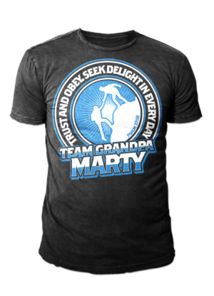 Team Grandpa Marty - Brain Cancer support logo for my awesome Dad | T-Shirt-Design von badpixelarts
