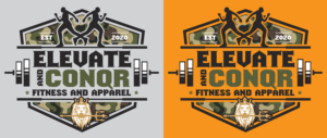 Elevate and conqr fitness t shirt desgins | T-shirt Design by geni
