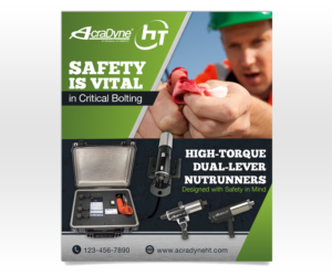 Industrial Bolting Tool Safety Ad | Advertisement Design by Luniere Designs