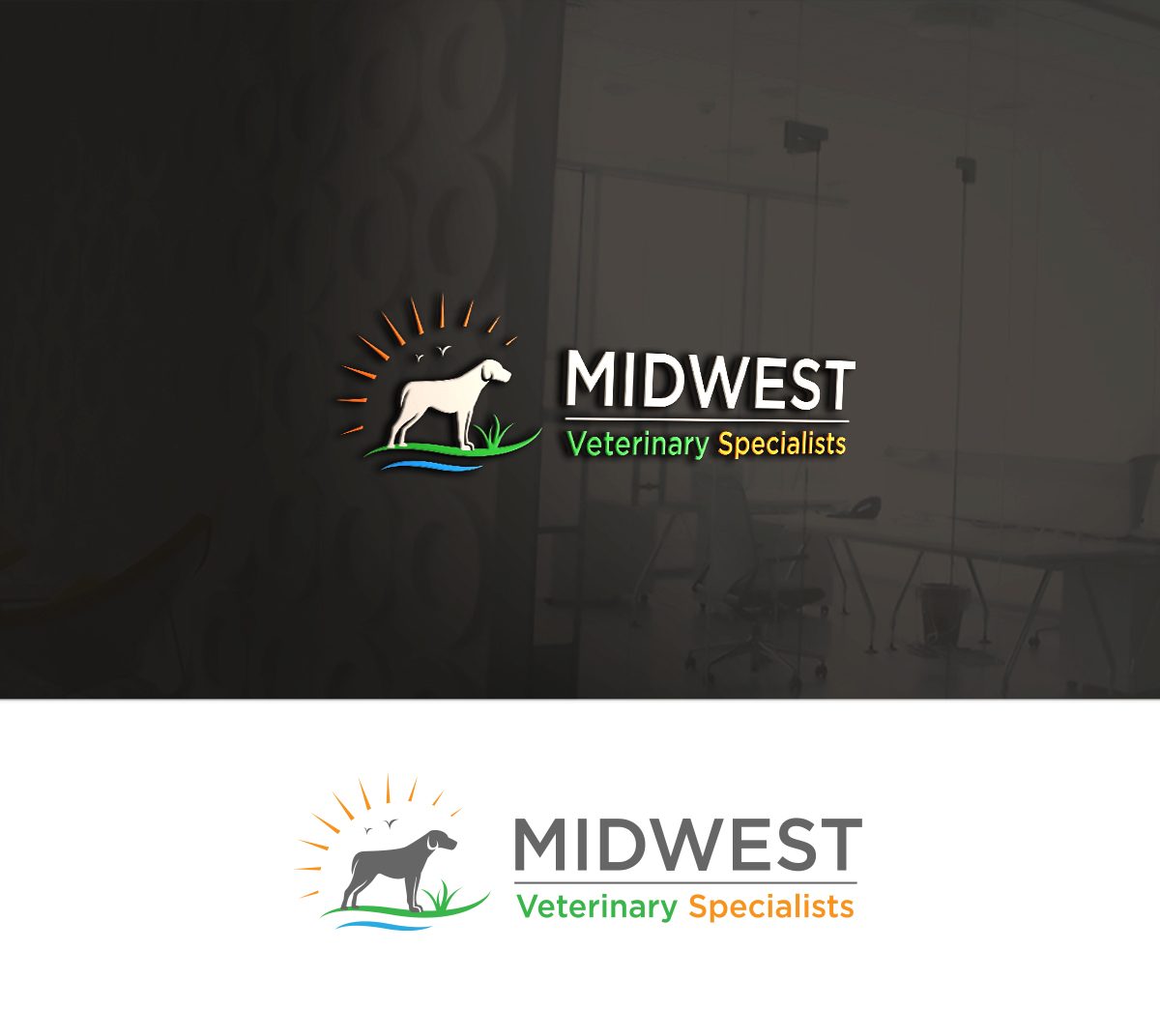 Logo Design by CreativeBaba for Midwest Veterinary Specialists | Design #23370539