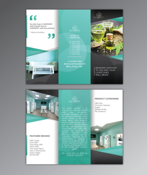 Nu HRMNY CBD retail store pamphlet design | Design de Brochure par Pinky 