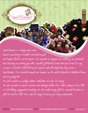 Diseño de Flyer por Dipika Nalawade para Sweet Bloomz | Diseño #3005865