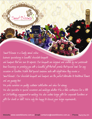 Flyer Design by Dipika Nalawade for Sweet Bloomz | Design: #3005867