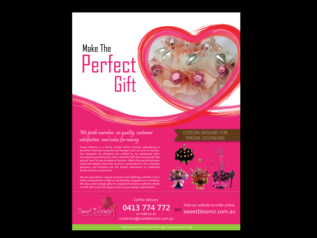 Flyer Design by Eva for Sweet Bloomz | Design #3014800