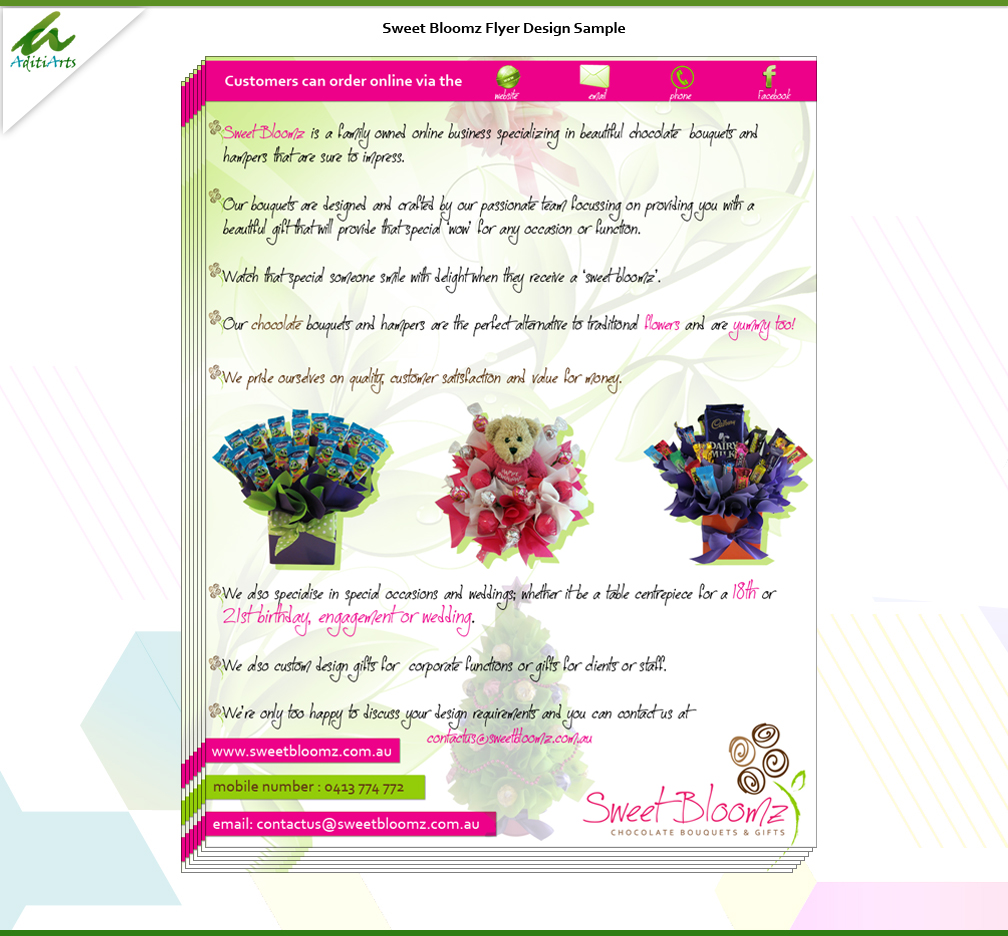 Flyer Design by AditiArts for Sweet Bloomz | Design #3007489