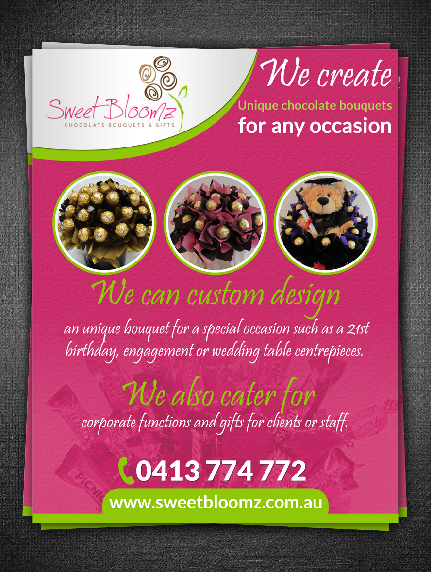Flyer Design by ESolz Technologies for Sweet Bloomz | Design #2988389