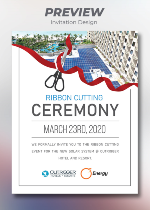 Ribbon Cutting Ceremony Invitation for Solar Company | Flyer Design by ZISGraphics